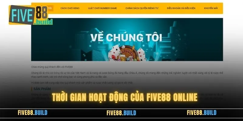 Giới thiệu thời gian thành lập của Five88