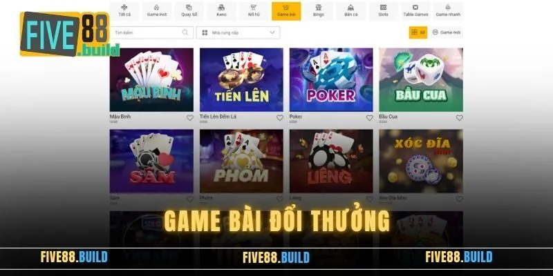 Điểm danh game bài siêu hay tại Five88